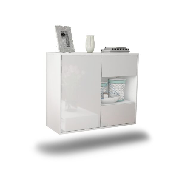 Sideboard Brownsville, Weiß, hängend (92x79x35cm)