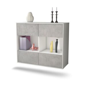 Sideboard Providence, Beton, hängend (92x79x35cm)