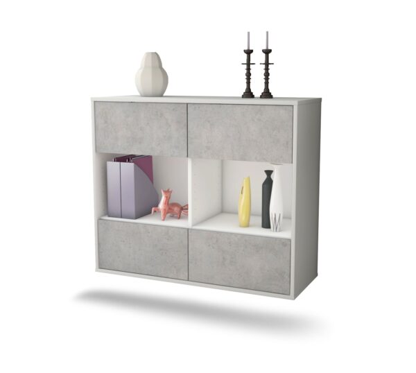 Sideboard Providence, Beton, hängend (92x79x35cm)