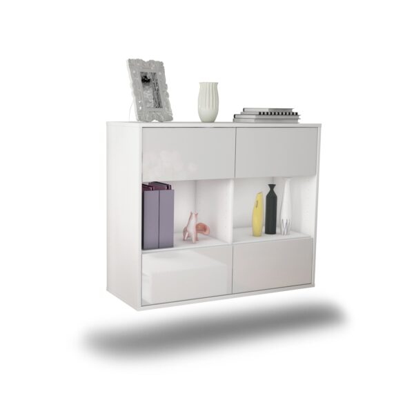 Sideboard Providence, Weiß, hängend (92x79x35cm)