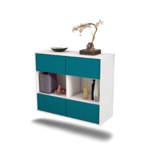 Sideboard Providence, Türkis, hängend (92x79x35cm)