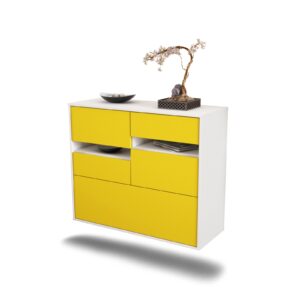 Sideboard Fayetteville, Gelb, hängend (92x79x35cm)