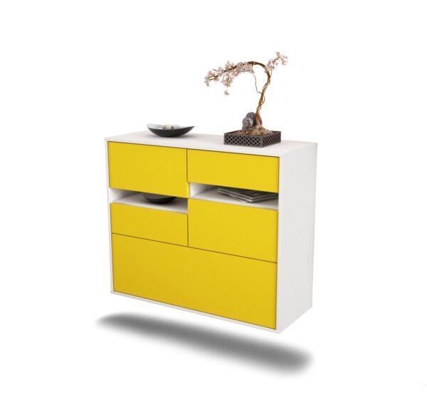 Sideboard Fayetteville, Gelb, hängend (92x79x35cm)