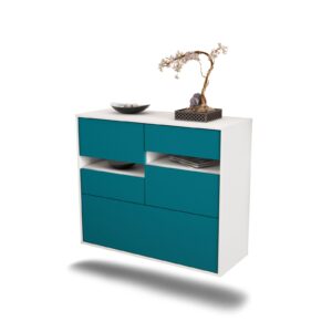 Sideboard Fayetteville, Türkis, hängend (92x79x35cm)