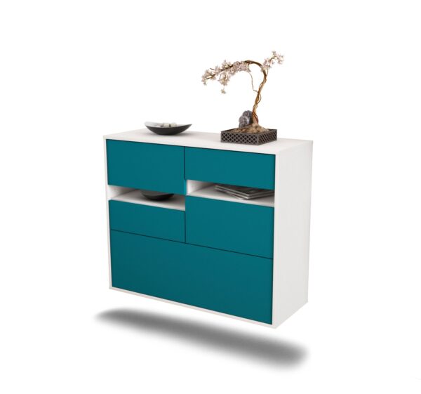 Sideboard Fayetteville, Türkis, hängend (92x79x35cm)