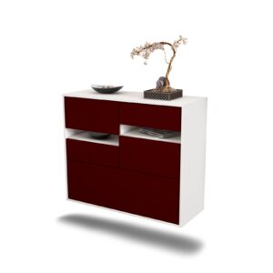 Sideboard Fayetteville, Bordeaux, hängend (92x79x35cm)