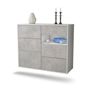 Sideboard Huntsville, Beton, hängend (92x79x35cm)