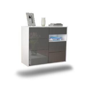 Sideboard Huntsville, Grau, hängend (92x79x35cm)