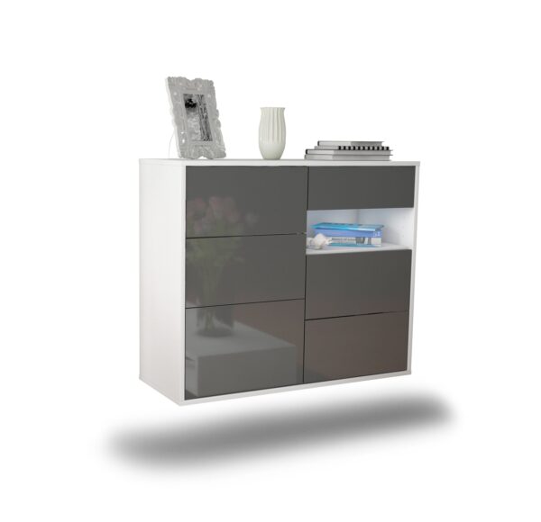 Sideboard Huntsville, Grau, hängend (92x79x35cm)
