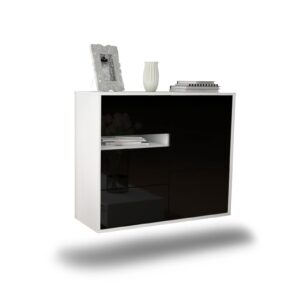 Sideboard Ontario, Schwarz, hängend (92x79x35cm)