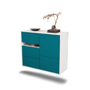 Sideboard Ontario, Türkis, hängend (92x79x35cm)