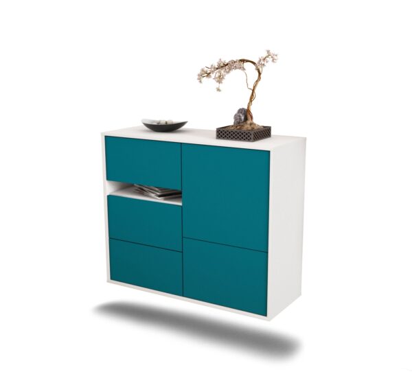 Sideboard Ontario, Türkis, hängend (92x79x35cm)