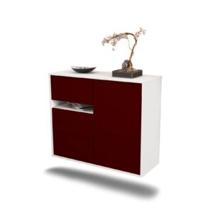 Sideboard Ontario, Bordeaux, hängend (92x79x35cm)