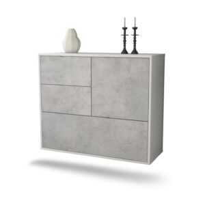 Sideboard Rancho Cucamonga, Beton, hängend (92x79x35cm)