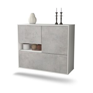 Sideboard Santa Clarita, Beton, hängend (92x79x35cm)