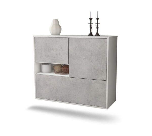 Sideboard Santa Clarita, Beton, hängend (92x79x35cm)