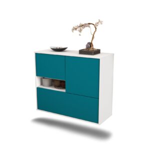 Sideboard Santa Clarita, Türkis, hängend (92x79x35cm)
