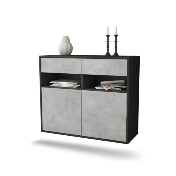 Sideboard North Las Vegas, Beton, hängend (92x79x35cm)
