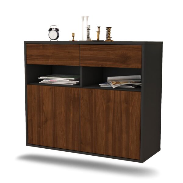 Sideboard North Las Vegas, Walnuss, hängend (92x79x35cm)