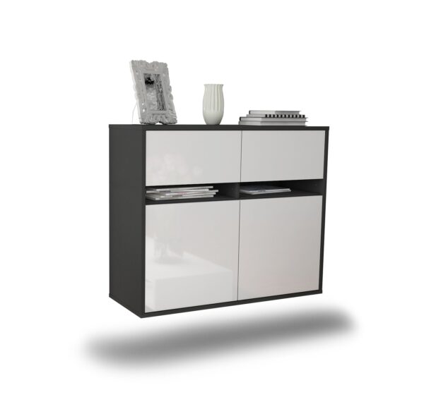 Sideboard Akron, Weiß, hängend (92x79x35cm)