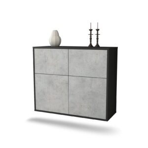 Sideboard Gilbert, Beton, hängend (92x79x35cm)