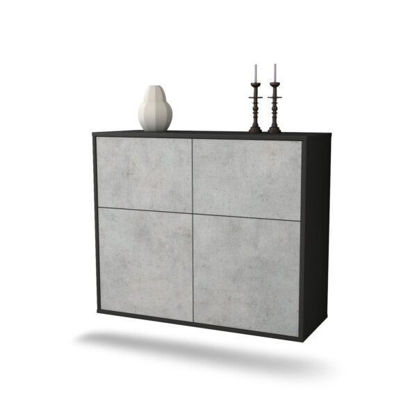 Sideboard Gilbert, Beton, hängend (92x79x35cm)