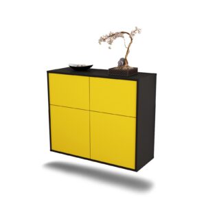 Sideboard Gilbert, Gelb, hängend (92x79x35cm)