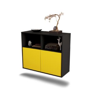 Sideboard Rochester, Gelb, hängend (92x79x35cm)