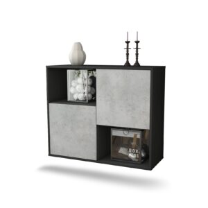 Sideboard Modesto, Beton, hängend (92x79x35cm)