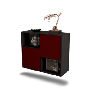 Sideboard Modesto, Bordeaux, hängend (92x79x35cm)