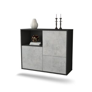 Sideboard Boise, Beton, hängend (92x79x35cm)