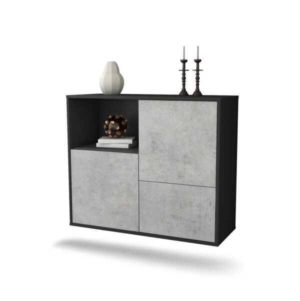 Sideboard Boise, Beton, hängend (92x79x35cm)