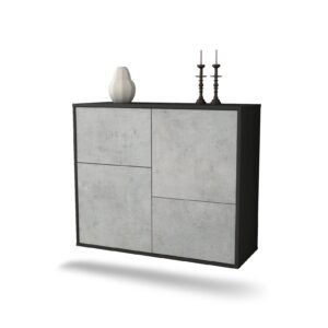 Sideboard Fremont, Beton, hängend (92x79x35cm)
