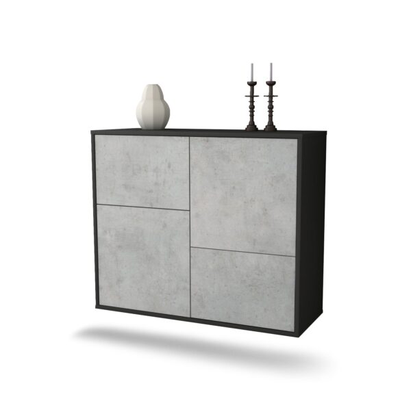 Sideboard Fremont, Beton, hängend (92x79x35cm)