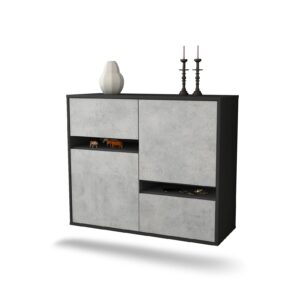 Sideboard Irvine, Beton, hängend (92x79x35cm)