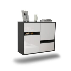 Sideboard Irvine, Weiß, hängend (92x79x35cm)