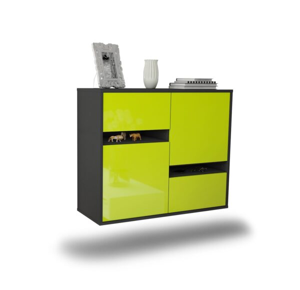 Sideboard Irvine, Grün, hängend (92x79x35cm)