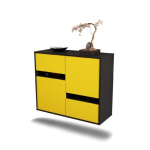 Sideboard Irvine, Gelb, hängend (92x79x35cm)