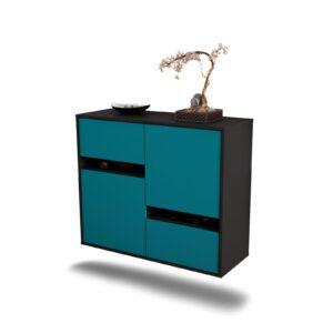 Sideboard Irvine, Türkis, hängend (92x79x35cm)