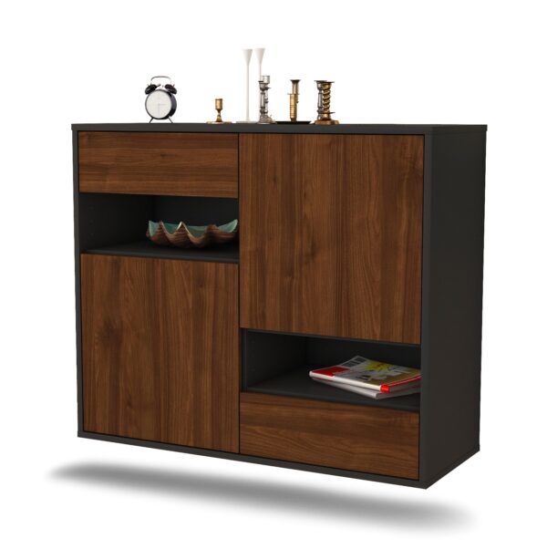 Sideboard Spokane, Walnuss, hängend (92x79x35cm)