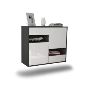 Sideboard Spokane, Weiß, hängend (92x79x35cm)