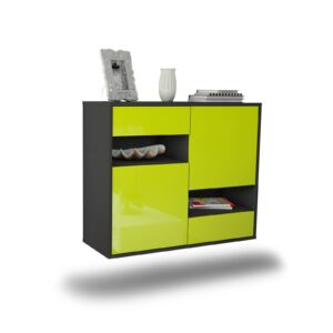 Sideboard Spokane, Grün, hängend (92x79x35cm)