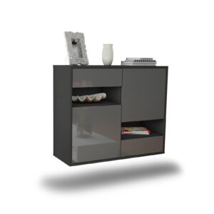 Sideboard Spokane, Grau, hängend (92x79x35cm)