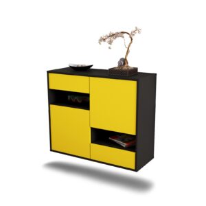 Sideboard Spokane, Gelb, hängend (92x79x35cm)