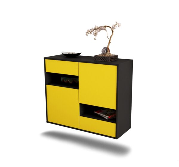 Sideboard Spokane, Gelb, hängend (92x79x35cm)
