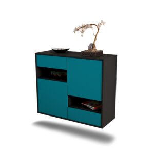 Sideboard Spokane, Türkis, hängend (92x79x35cm)