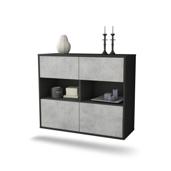 Sideboard Richmond, Beton, hängend (92x79x35cm)