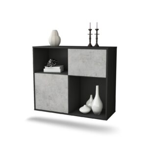 Sideboard Shreveport, Beton, hängend (92x79x35cm)
