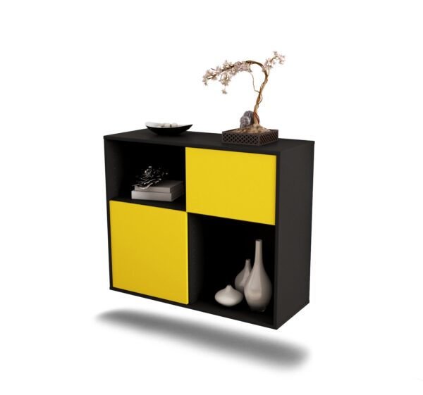 Sideboard Shreveport, Gelb, hängend (92x79x35cm)