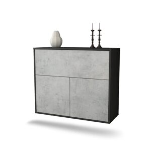 Sideboard Irving, Beton, hängend (92x79x35cm)